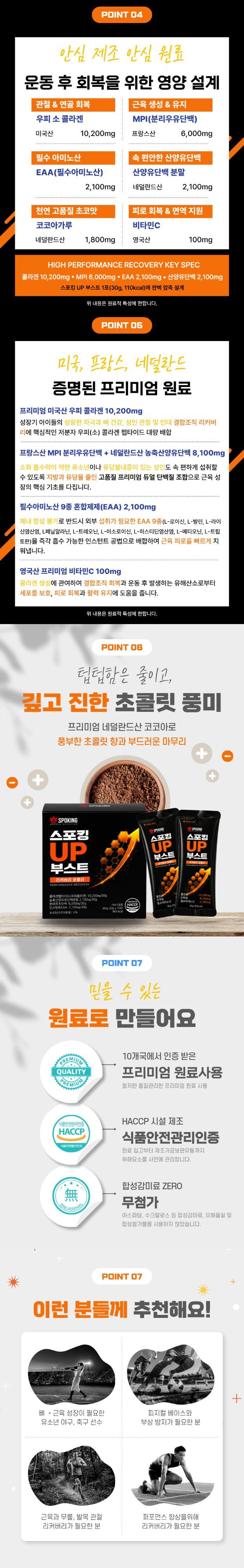 스포츠뉴트리션 스포킹 리커버리포뮬러 상세 이미지 4